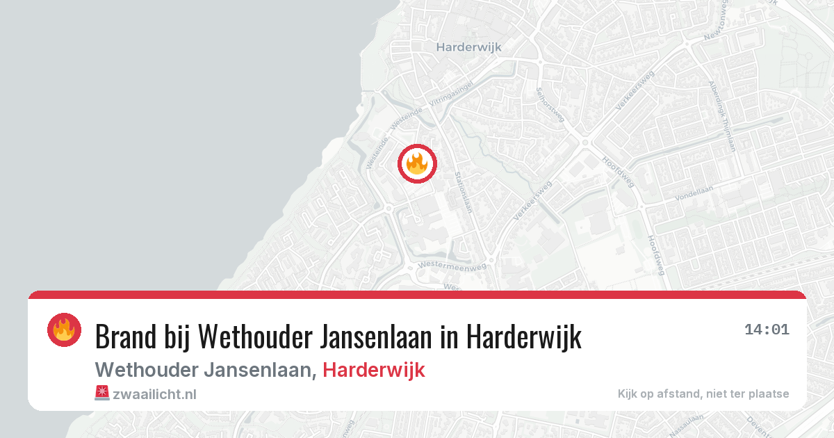 Brand bij Wethouder Jansenlaan in Harderwijk — 26 mrt 2026