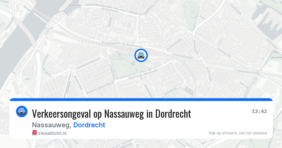 Verkeersongeval op Nassauweg in Dordrecht — 24 jan 2026
