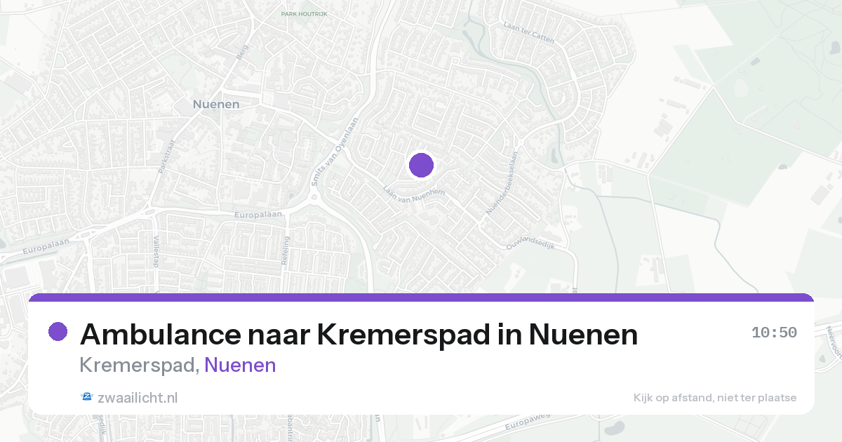 Ambulance naar Kremerspad in Nuenen — 14 aug 2026