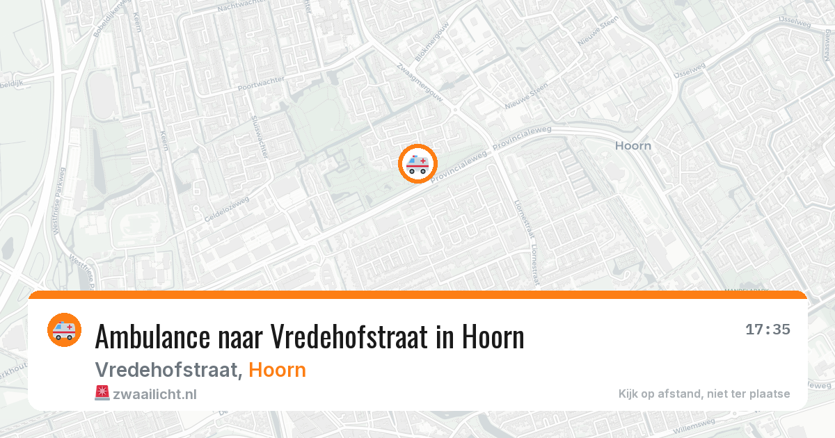Ambulance naar Vredehofstraat in Hoorn — 17 jun 2026