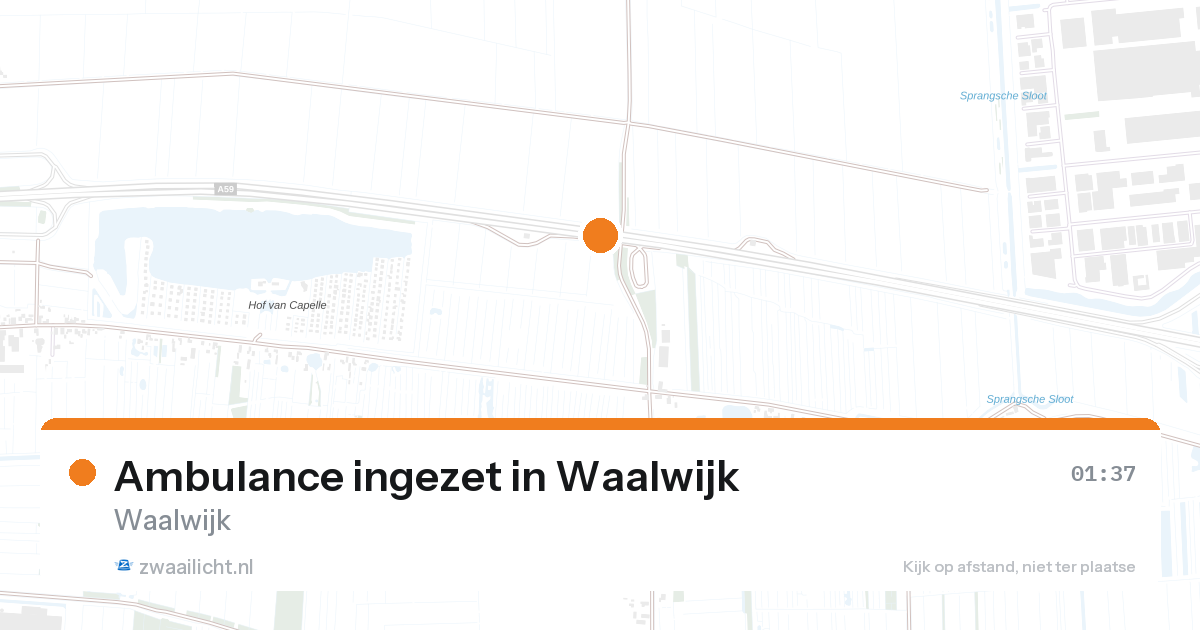 Ambulance ingezet in Waalwijk — 25 aug 2026