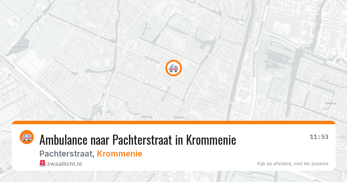 Ambulance naar Pachterstraat in Krommenie — 13 aug 2026