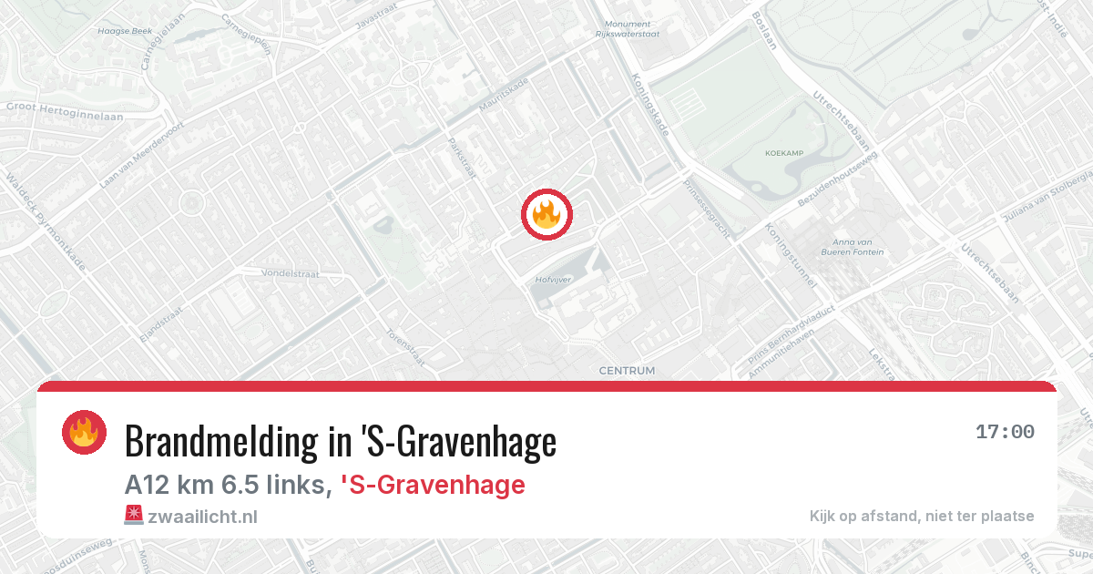 Brandmelding in 'S-Gravenhage — 6 aug 2026