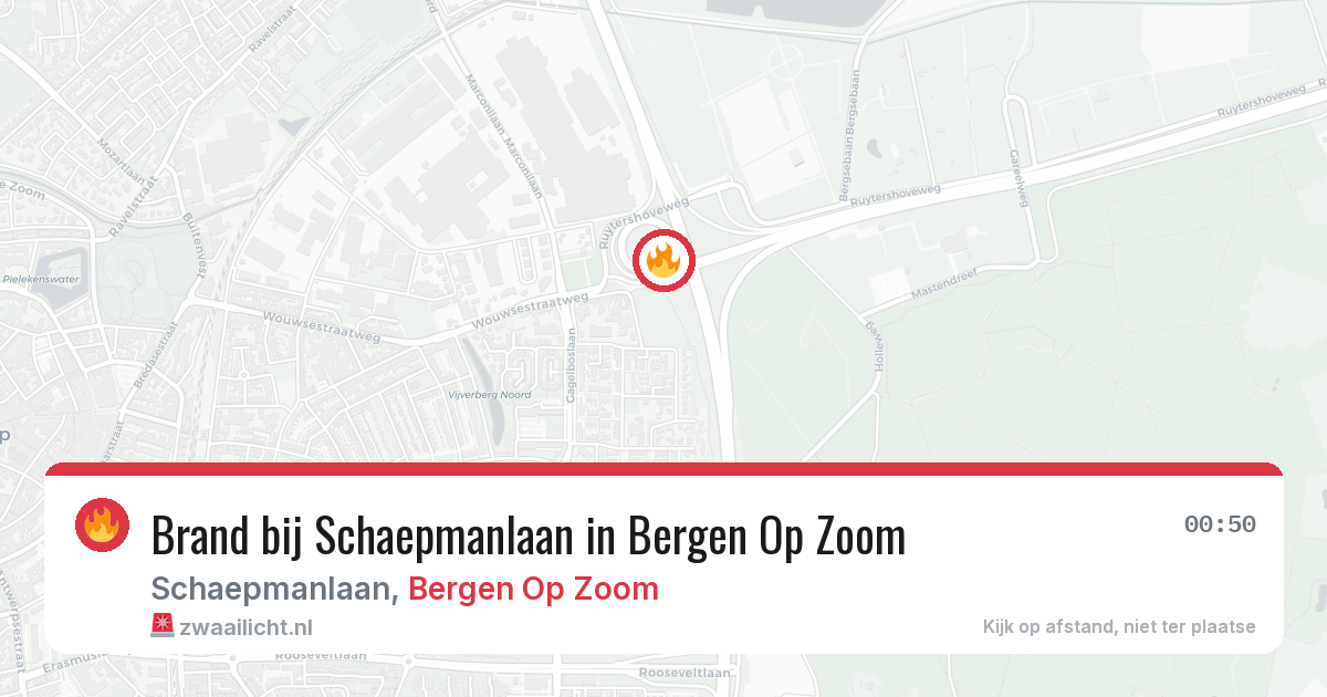 Brand bij Schaepmanlaan in Bergen Op Zoom — 25 apr 2026