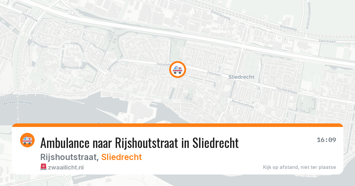 Ambulance naar Rijshoutstraat in Sliedrecht — 21 mei 2026