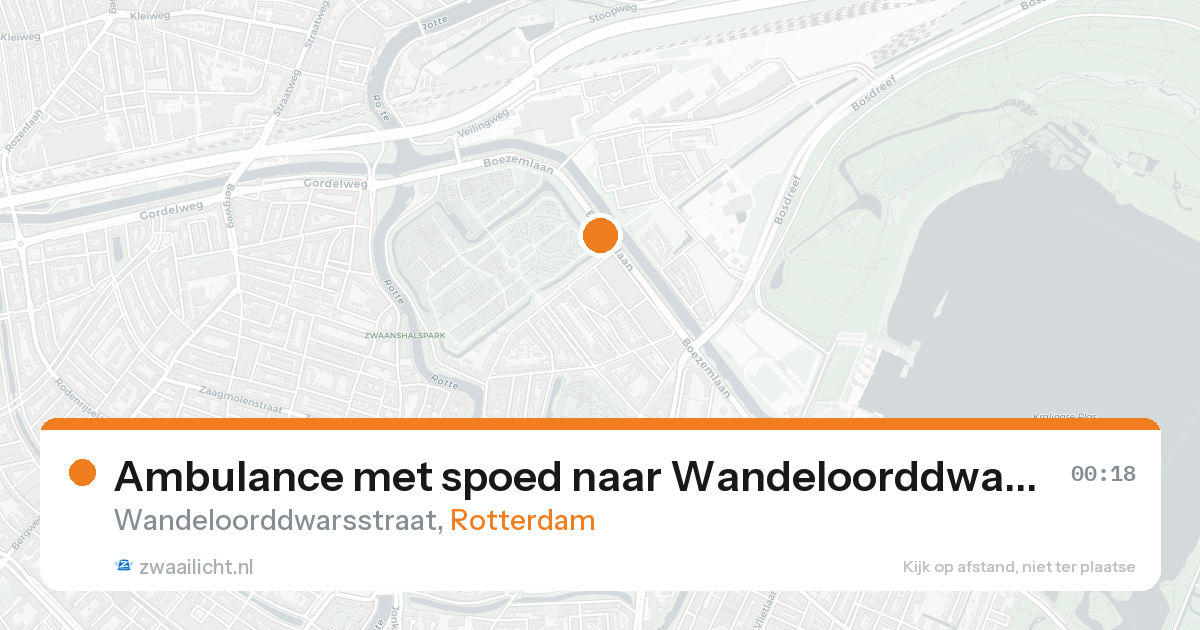 Ambulance met spoed naar Wandeloorddwarsstraat in Rotterdam — 25 aug 2026