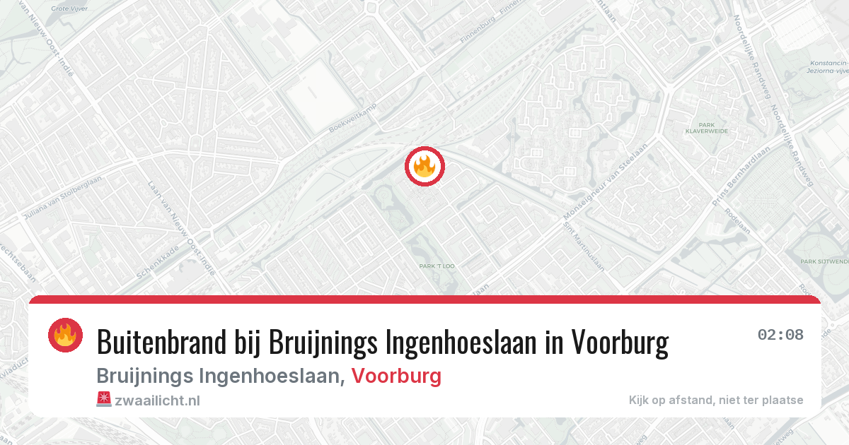 Buitenbrand bij Bruijnings Ingenhoeslaan in Voorburg — 31 mei 2026