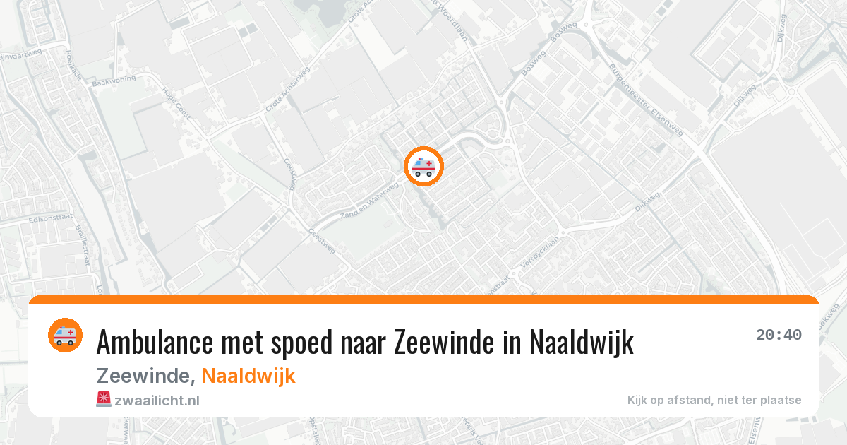 Ambulance met spoed naar Zeewinde in Naaldwijk — 30 jul 2026