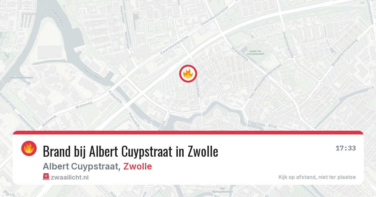 Brand bij Albert Cuypstraat in Zwolle — 26 mei 2026