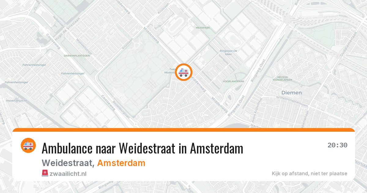 Ambulance naar Weidestraat in Amsterdam — 17 jun 2026