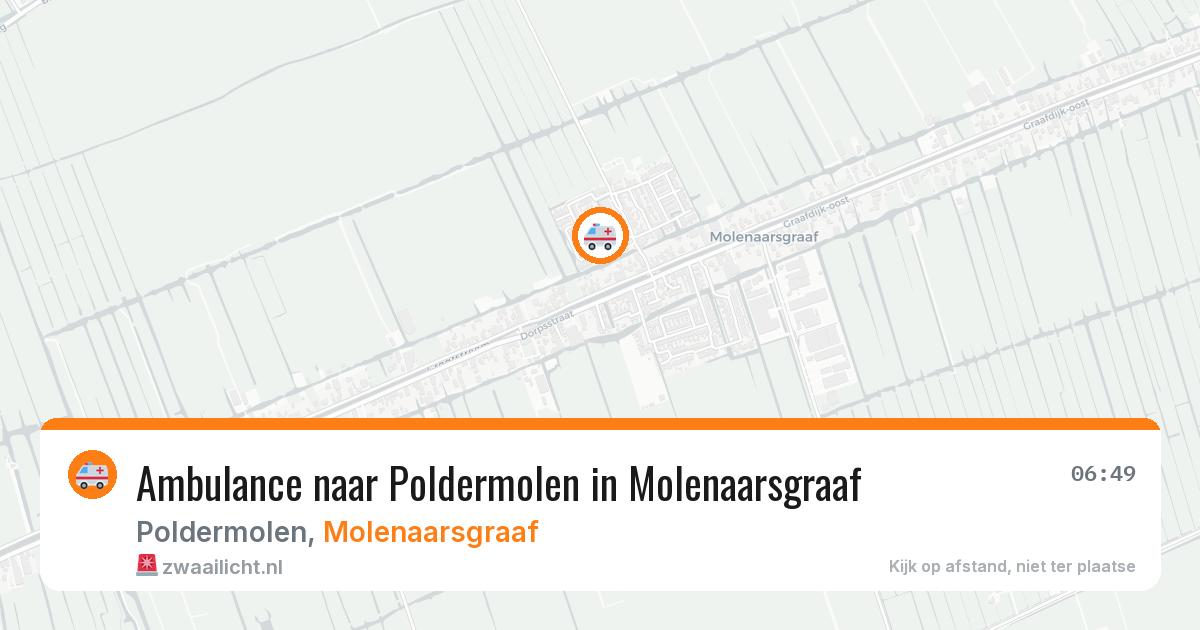 Ambulance naar Poldermolen in Molenaarsgraaf — 1 jun 2026