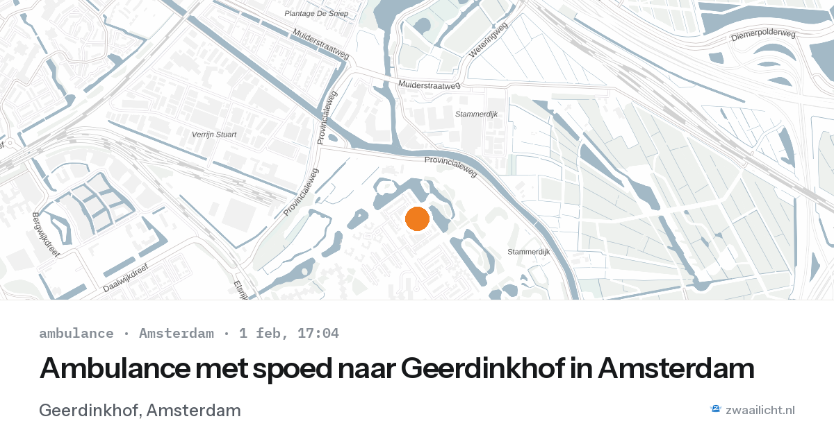 Ambulance met spoed naar Geerdinkhof in Amsterdam — 1 feb 2026