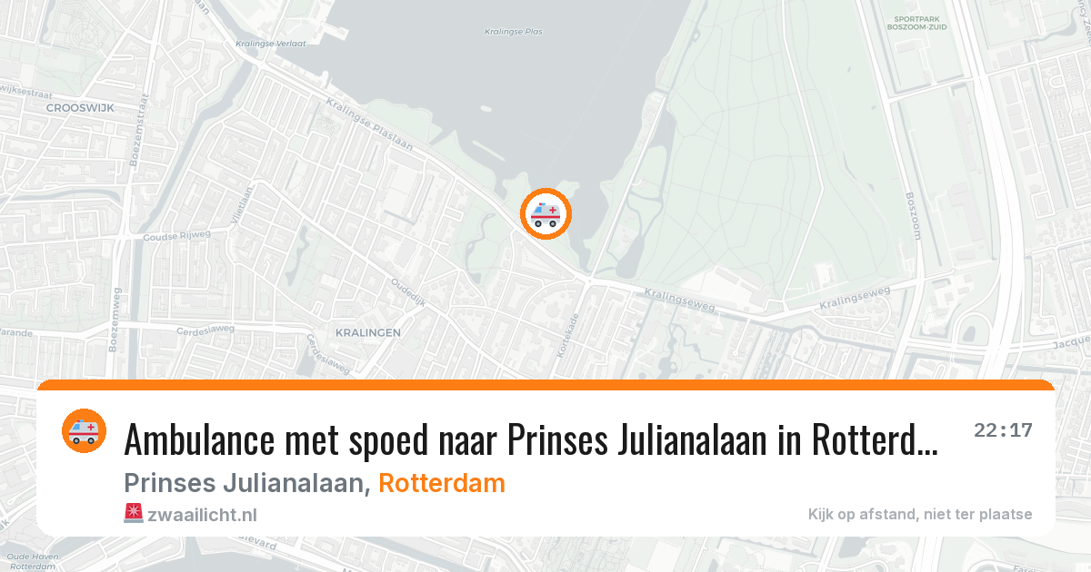 Ambulance met spoed naar Prinses Julianalaan in Rotterdam — 19 mei 2026