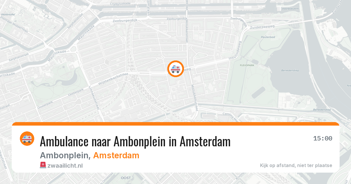 Ambulance naar Ambonplein in Amsterdam — 13 jul 2026