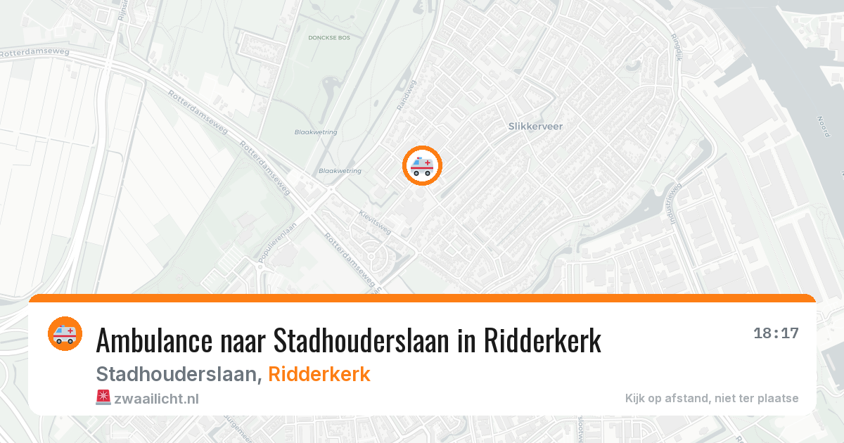 Ambulance naar Stadhouderslaan in Ridderkerk — 25 jun 2026