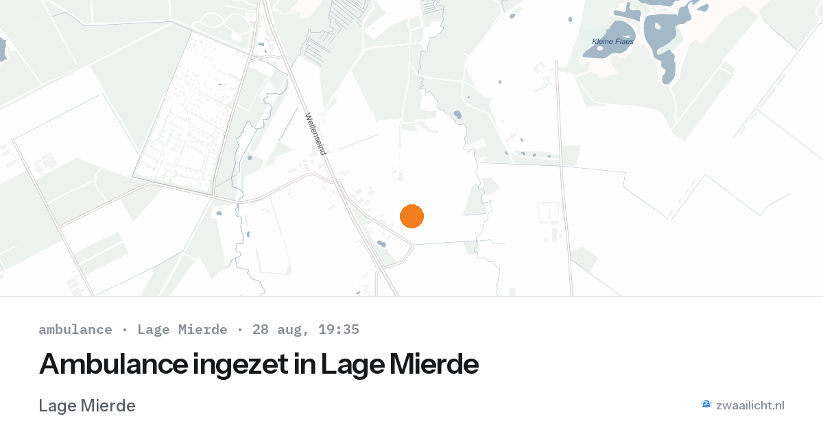 Ambulance ingezet in Lage Mierde — 28 aug 2026