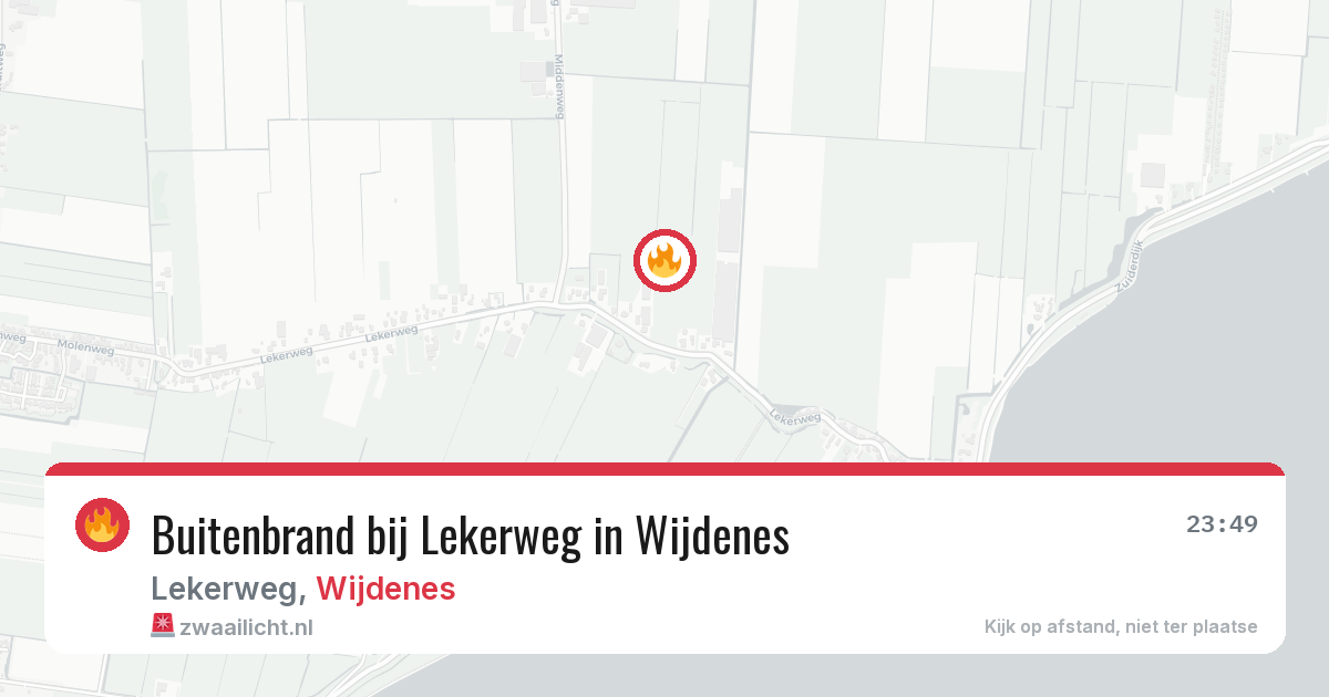 Buitenbrand bij Lekerweg in Wijdenes — 10 apr 2026