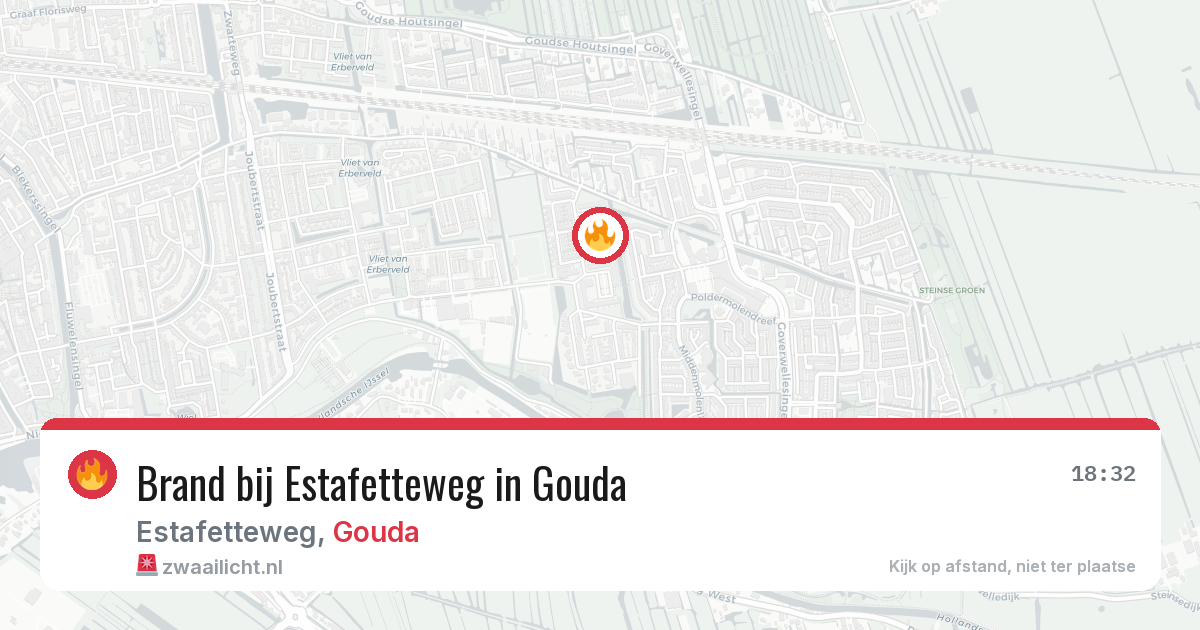 Brand bij Estafetteweg in Gouda — 27 mei 2026