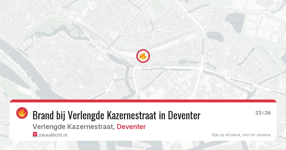 Brand bij Verlengde Kazernestraat in Deventer — 3 aug 2026