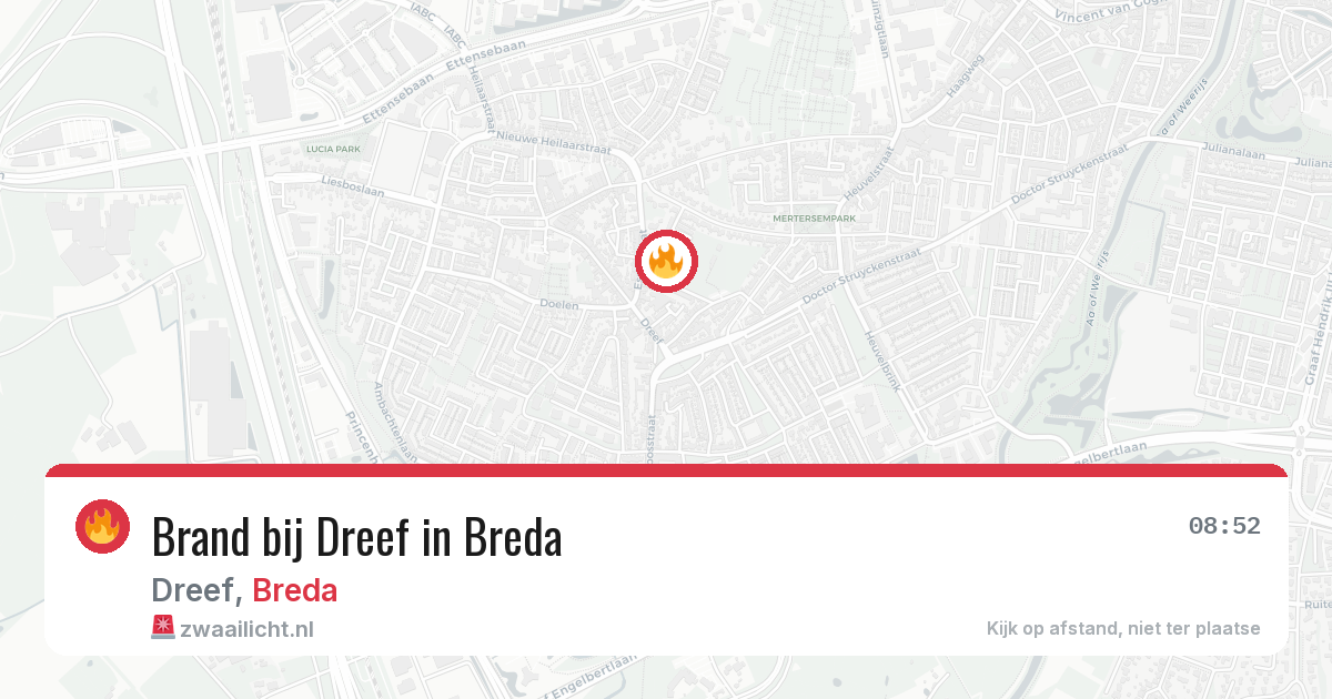 Brand bij Dreef in Breda — 27 jun 2026