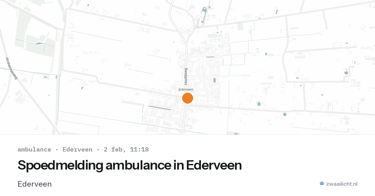 Spoedmelding ambulance in Ederveen — 2 feb 2026