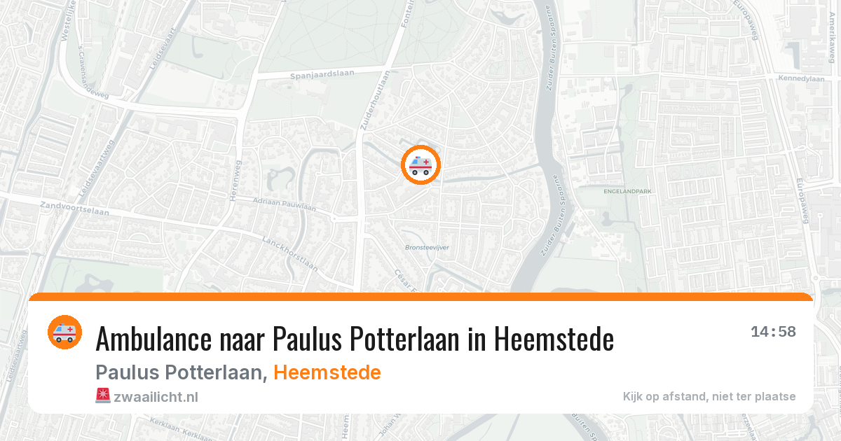 Ambulance naar Paulus Potterlaan in Heemstede — 24 mei 2026