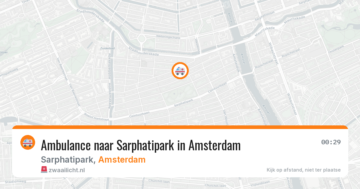 Ambulance naar Sarphatipark in Amsterdam — 31 jul 2026