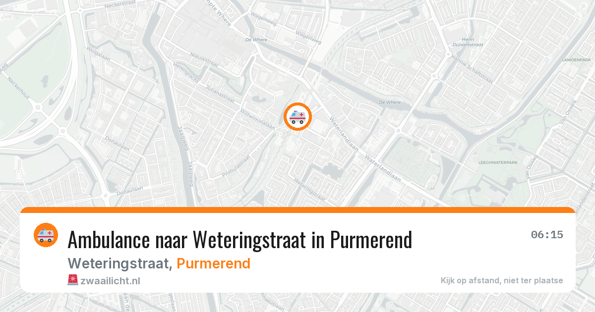 Ambulance naar Weteringstraat in Purmerend — 9 feb 2026