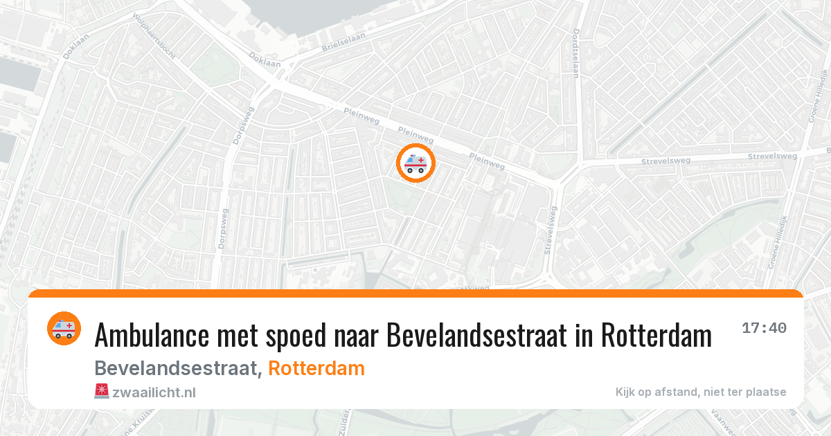 Ambulance met spoed naar Bevelandsestraat in Rotterdam — 12 aug 2026