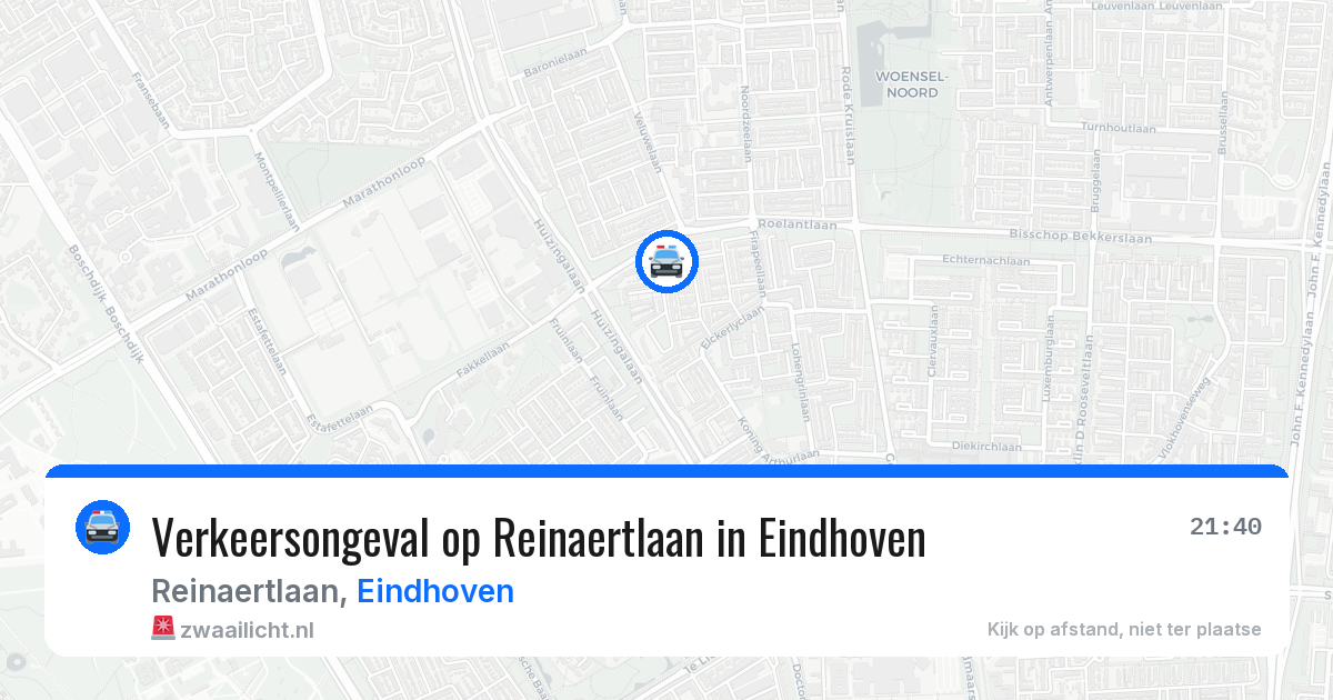 Verkeersongeval op Reinaertlaan in Eindhoven — 17 jun 2026