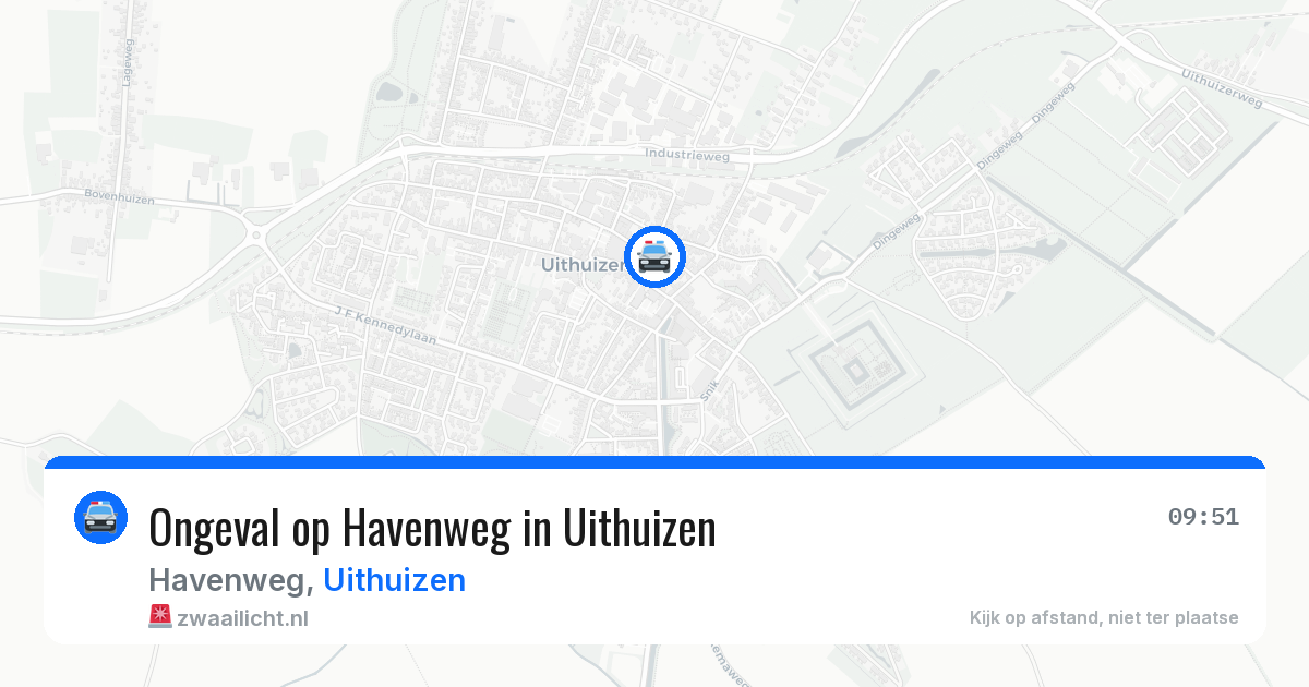 Ongeval op Havenweg in Uithuizen — 5 aug 2026
