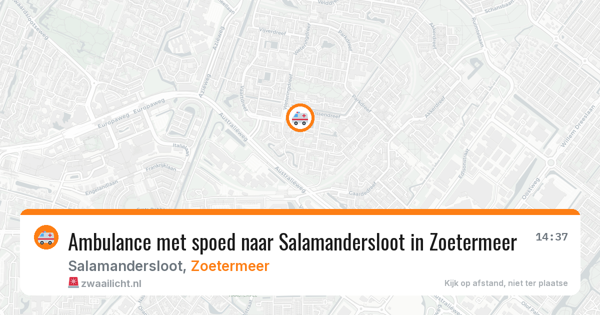 Ambulance met spoed naar Salamandersloot in Zoetermeer — 28 apr 2026
