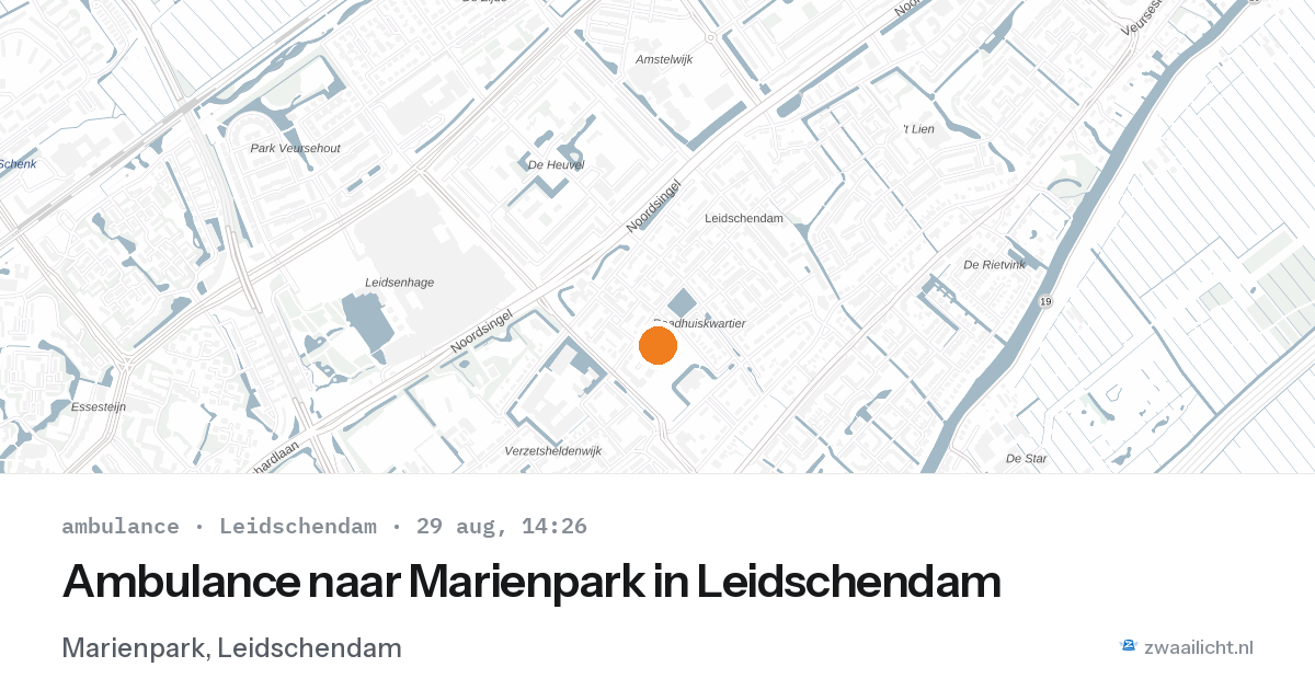 Ambulance naar Marienpark in Leidschendam — 29 aug 2026