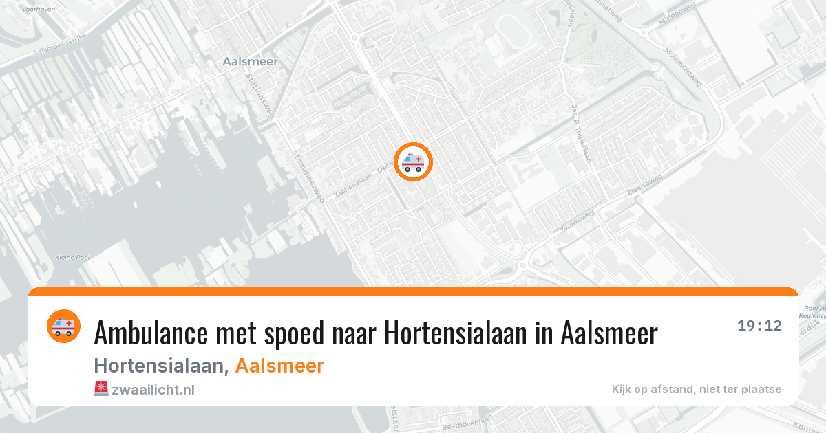 Ambulance met spoed naar Hortensialaan in Aalsmeer — 22 jun 2026