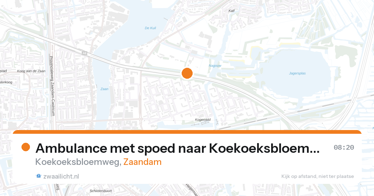 Ambulance met spoed naar Koekoeksbloemweg in Zaandam — 28 aug 2026