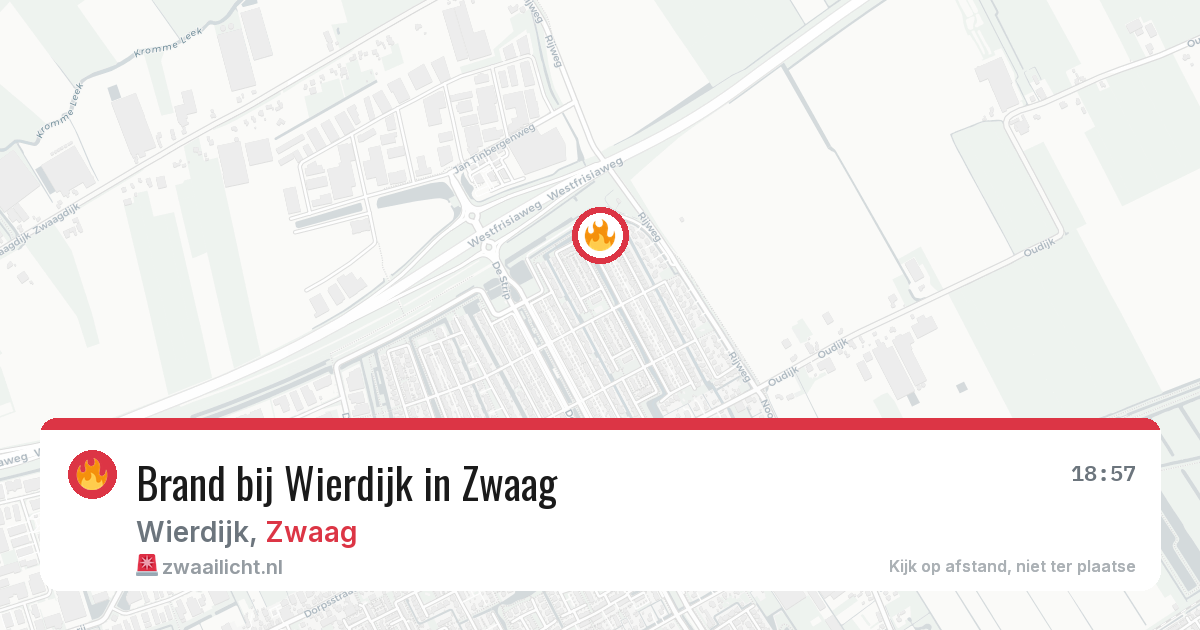 Brand bij Wierdijk in Zwaag — 30 mei 2026