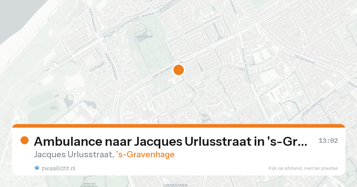 Ambulance naar Jacques Urlusstraat in 's-Gravenhage — 25 aug 2026