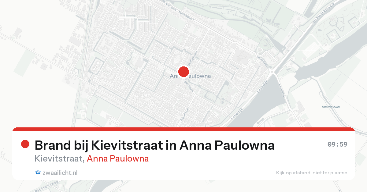 Brand bij Kievitstraat in Anna Paulowna — 24 aug 2026