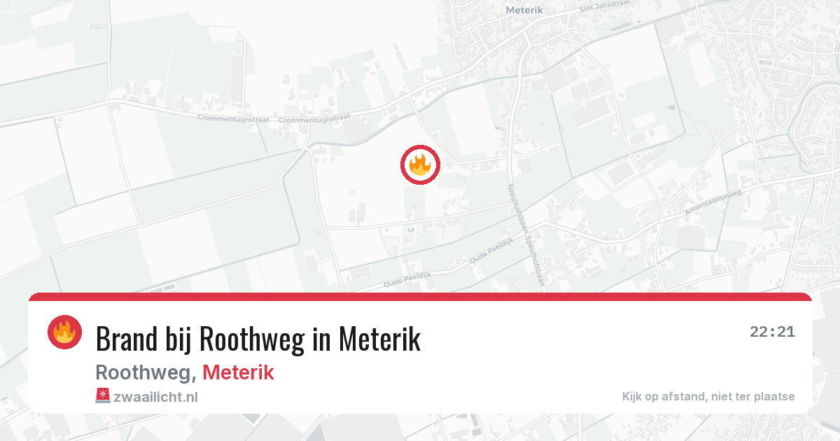 Brand bij Roothweg in Meterik — 31 jul 2026