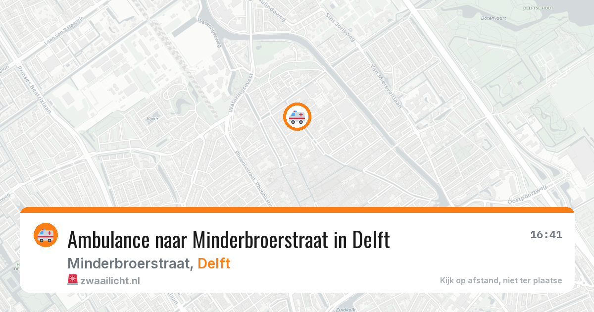 Ambulance naar Minderbroerstraat in Delft — 24 jun 2026