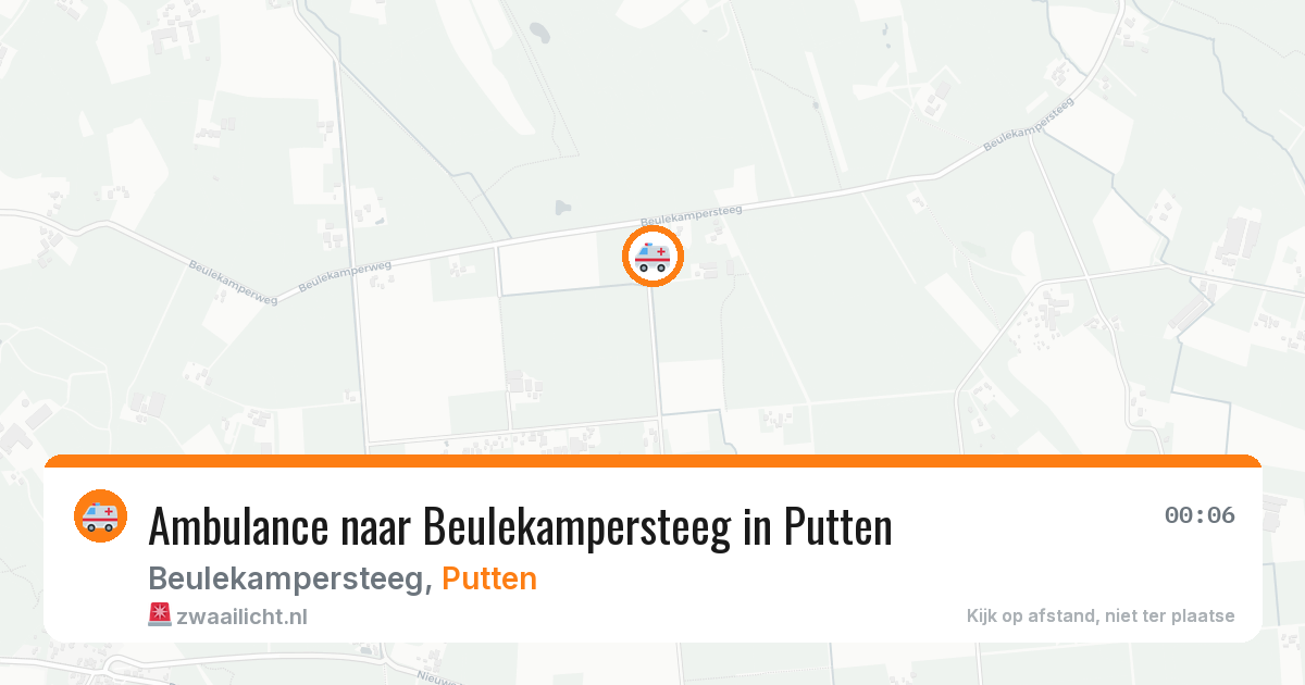Ambulance naar Beulekampersteeg in Putten — 20 mrt 2026