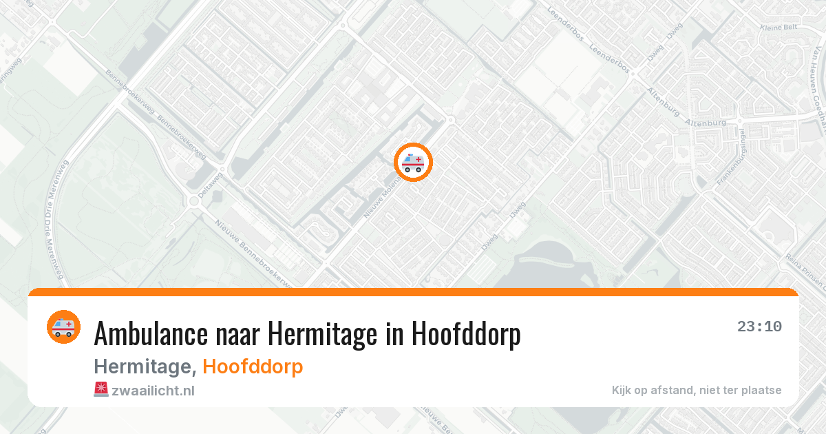 Ambulance naar Hermitage in Hoofddorp — 20 jul 2026