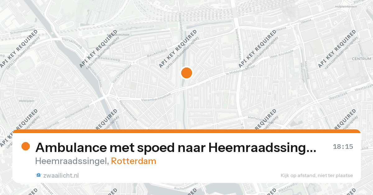 Ambulance met spoed naar Heemraadssingel in Rotterdam — 26 aug 2026