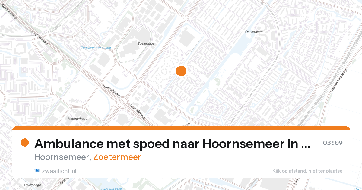 Ambulance met spoed naar Hoornsemeer in Zoetermeer — 28 aug 2026