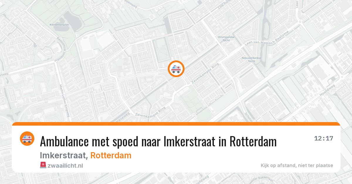 Ambulance met spoed naar Imkerstraat in Rotterdam — 27 apr 2026