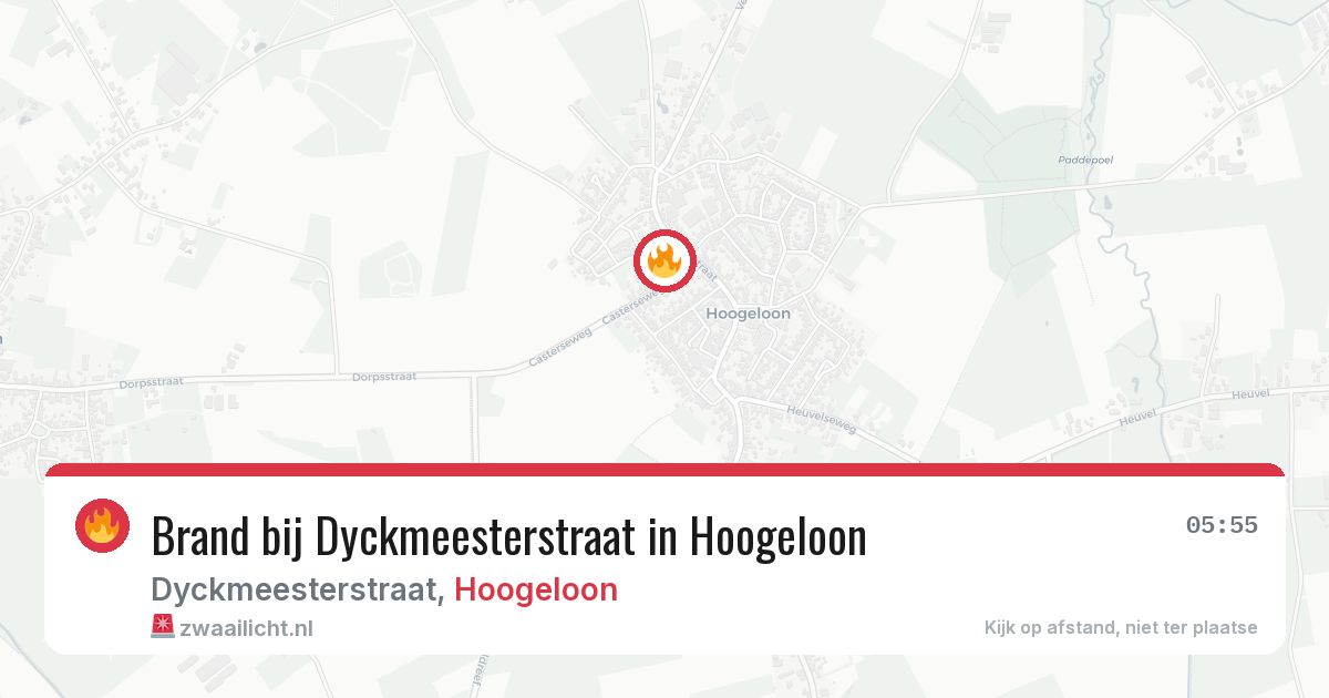 Brand bij Dyckmeesterstraat in Hoogeloon — 28 jun 2026