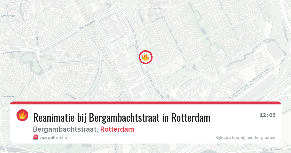 Reanimatie bij Bergambachtstraat in Rotterdam — 8 aug 2026