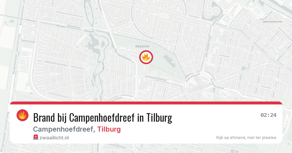 Brand bij Campenhoefdreef in Tilburg — 28 jun 2026
