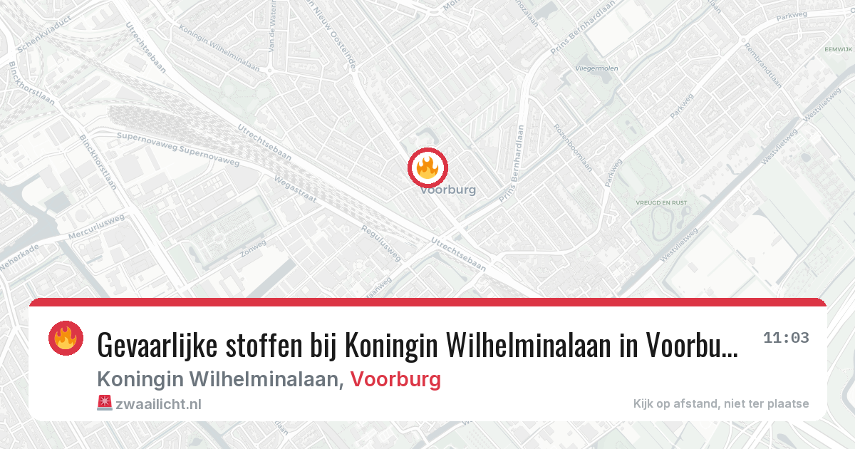 Gevaarlijke stoffen bij Koningin Wilhelminalaan in Voorburg — 15 mei 2026
