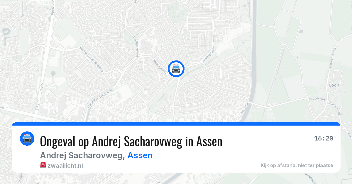 Ongeval op Andrej Sacharovweg in Assen — 10 aug 2026